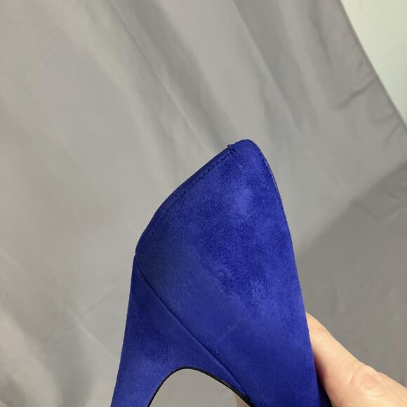 BCBGeneration Shoes Womens Size 7.5 Blue Suede Stiletto Pumps Platform BG-PARADE - Picture 8 of 16